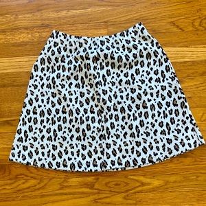 Ann Taylor Loft cheetah woven miniskirt